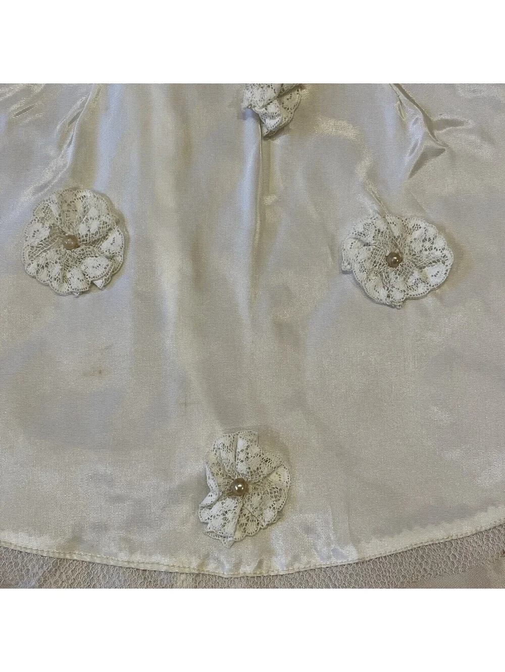 VTG 1960s Barbie Handmade Wedding Dress Faux Pearls, Veil, Slip,